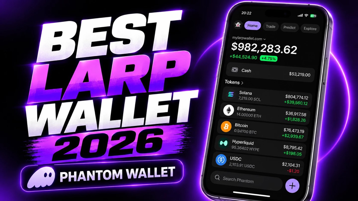 Thumbnail of the quick tutorial: a phone showing a wallet with a balance near one million dollars, beside the video title.